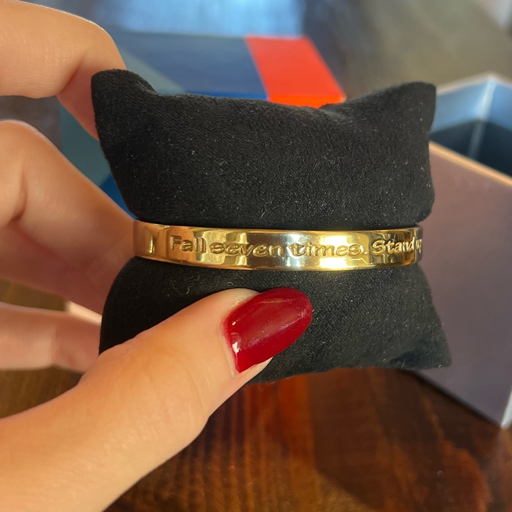 Rustic Cuff Gold Inspirational Bangle Bracelet
